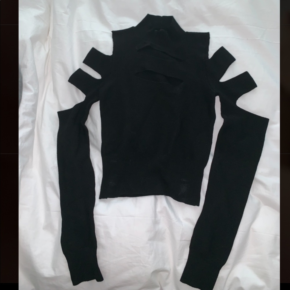Express cut out mockneck sweater